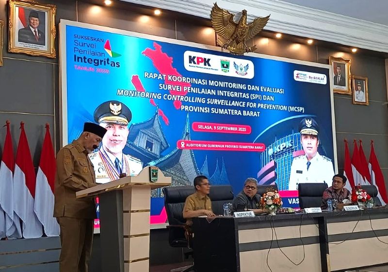 skor-penilaian-integritas-sumbar-rendah,-gubernur-akui-tantangan-pencegahan-korupsi