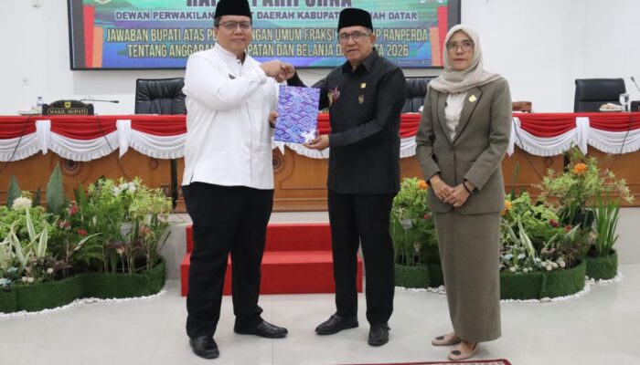 Wabup Ahmad Fadly Jawab Tanggapan Fraksi DPRD Atas Ranperda APBD 2026