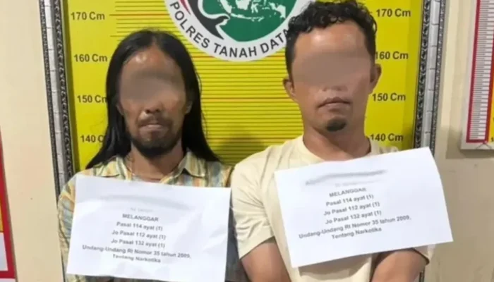 Polres Tanah Datar Tangkap Dua Pengedar Sabu di Sungai Tarab