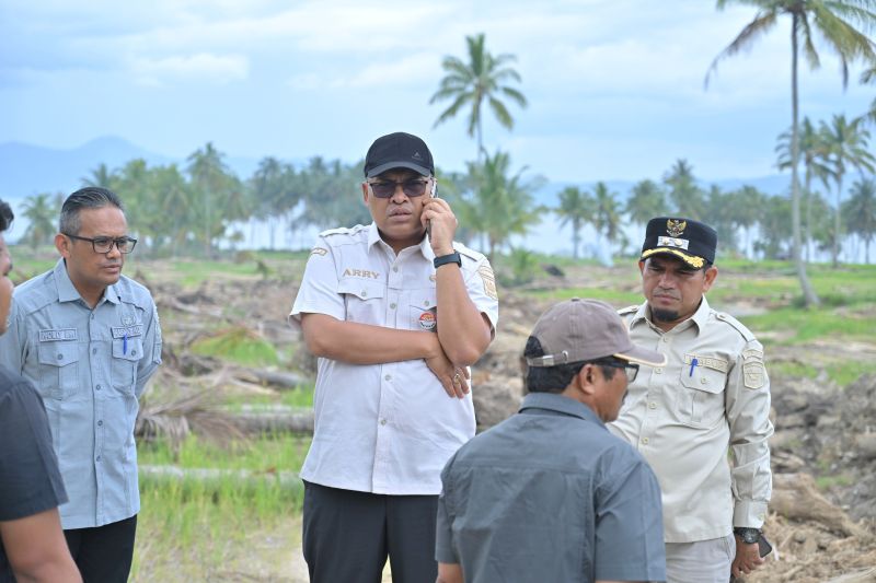 sekdaprov-sumbar-tinjau-daerah-terdampak-bencana-di-kabupaten-solok,-fokus-normalisasi-sungai