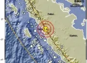 Gempa Magnitudo 2,6 Guncang Tenggara Kabupaten Solok, Berpusat di Kedalaman 10 Km