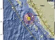 Gempa Magnitudo 2,5 Guncang Barat Laut Kepulauan Mentawai, Kedalaman 25 Km