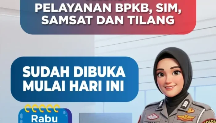 Pelayanan BPKB, SIM, Samsat dan Tilang di Sumbar Dibuka Kembali Mulai Rabu 25 Maret 2026
