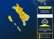 Peringatan Dini BMKG: Hujan Lebat Disertai Petir dan Angin Kencang Berpotensi Landa Sumatera Barat Siang Ini