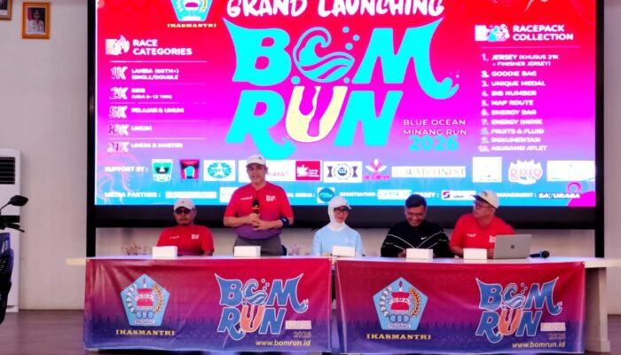 Pemko Padang Luncurkan BOM Run 2026, Targetkan 10.000 Pelari Nasional