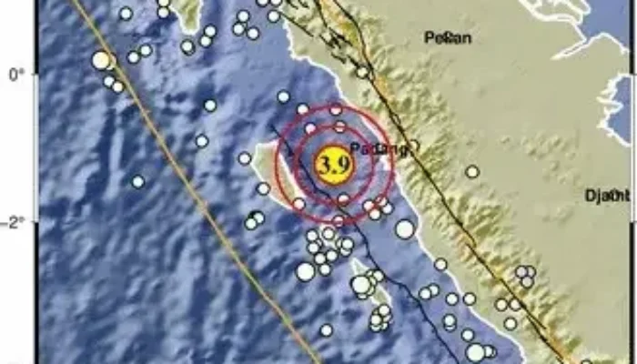 Gempa Magnitudo 3,9 Guncang Barat Daya Pariaman, BMKG: Tidak Berpotensi Tsunami