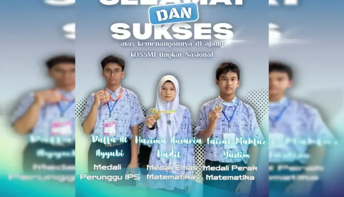 Tiga Siswa SMPN 1 Padang Raih Medali KOSSMI Nasional