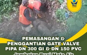 Perumda Padang Ganti Gate Valve, Jaga Tekanan Air