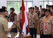 Audy Melantik Eka Putra Pimpin Pramuka Tanah Datar