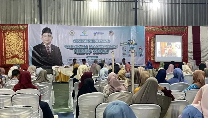 Sosialisasi GERMAS, Ade Rezki Pratama Ajak Masyarakat Manfaatkan Cek Kesehatan Gratis