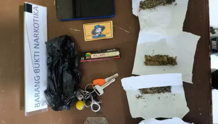 Polres Padang Panjang Tangkap Dua Pria Bawa Ganja Kering