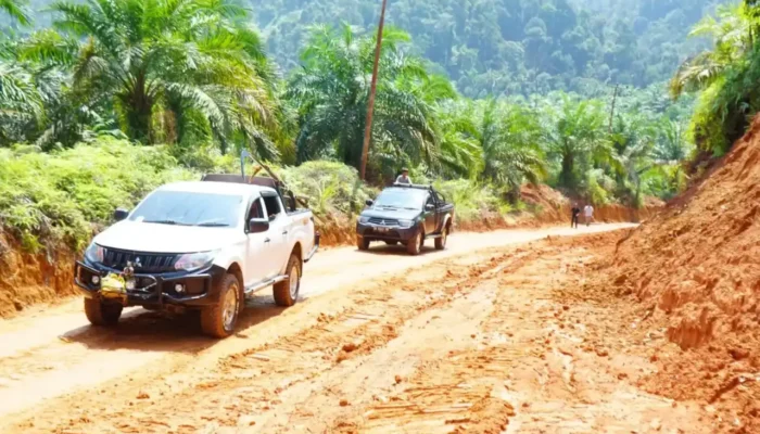 Pemkab Dharmasraya dan PT TKA Perbaiki Jalan Bukit Hujan