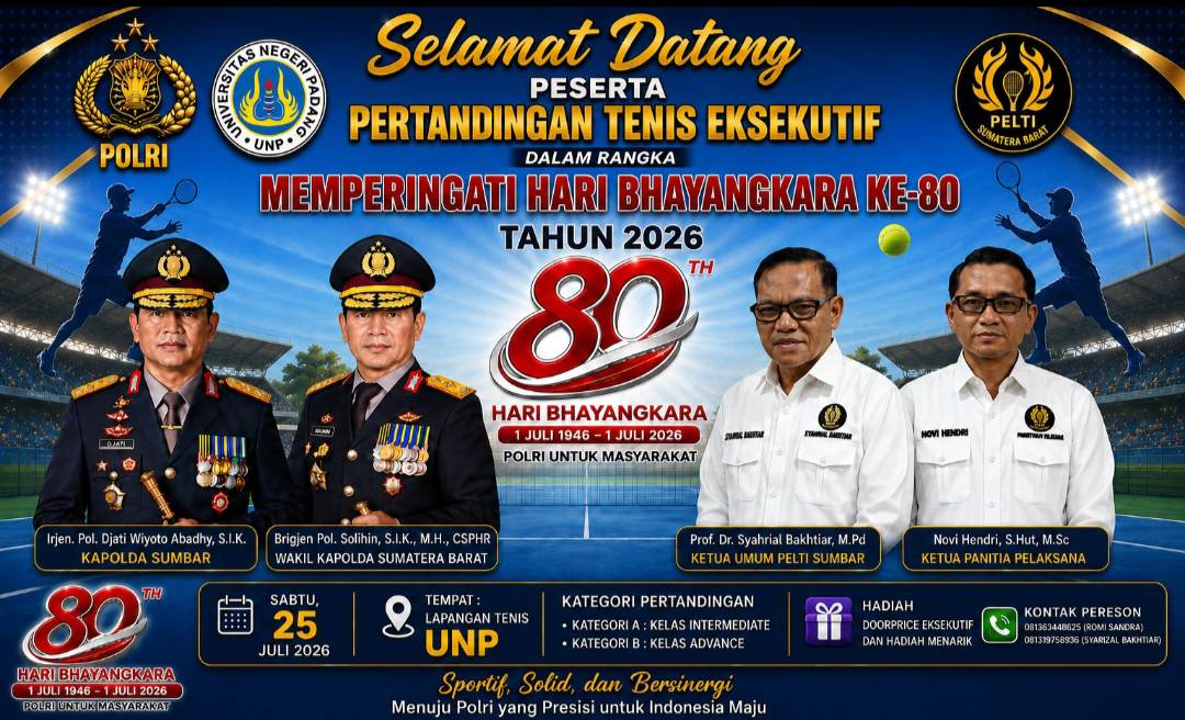 sabtu-ini,-hut-bhayangkara-ke-80-dmeriahkan-tenis-eksekutif,-ditabuh-langsung-kapolda-sumbar 