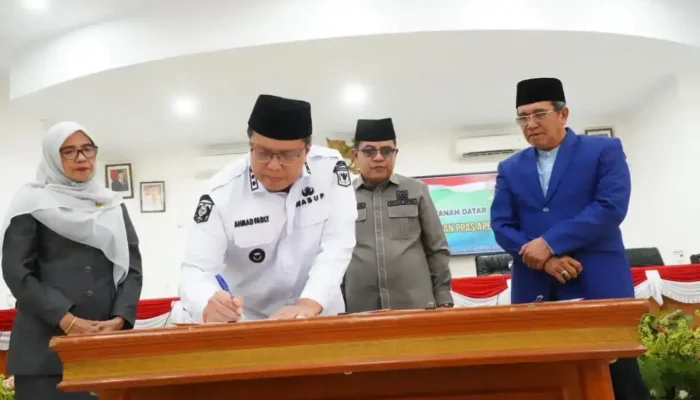 Pemkab-DPRD Tanah Datar Sahkan KUA-PPAS 2027