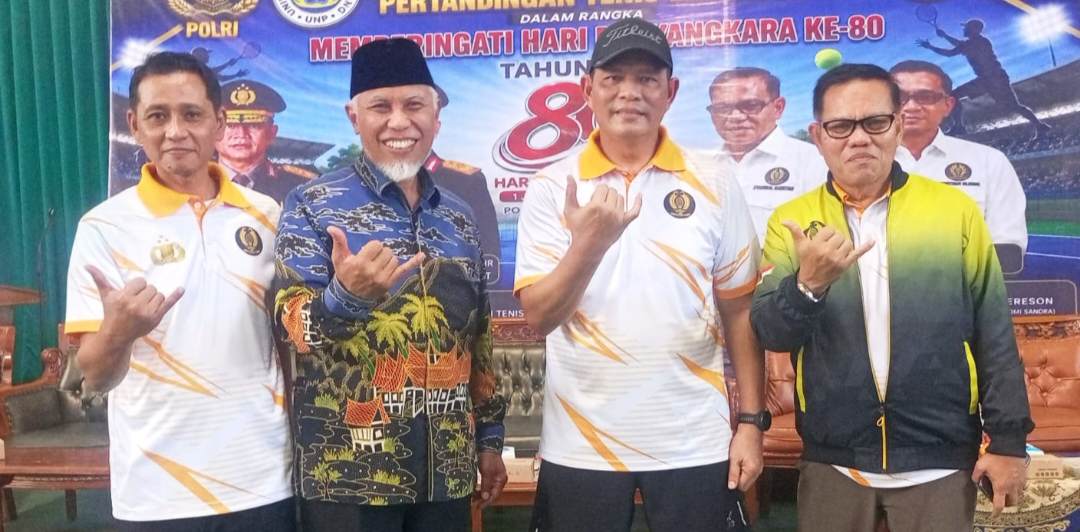 tenis-meriahkan-hut-ri-ke-81,-gubernur-gandeng-kapolda-dan-pelti-sumbar